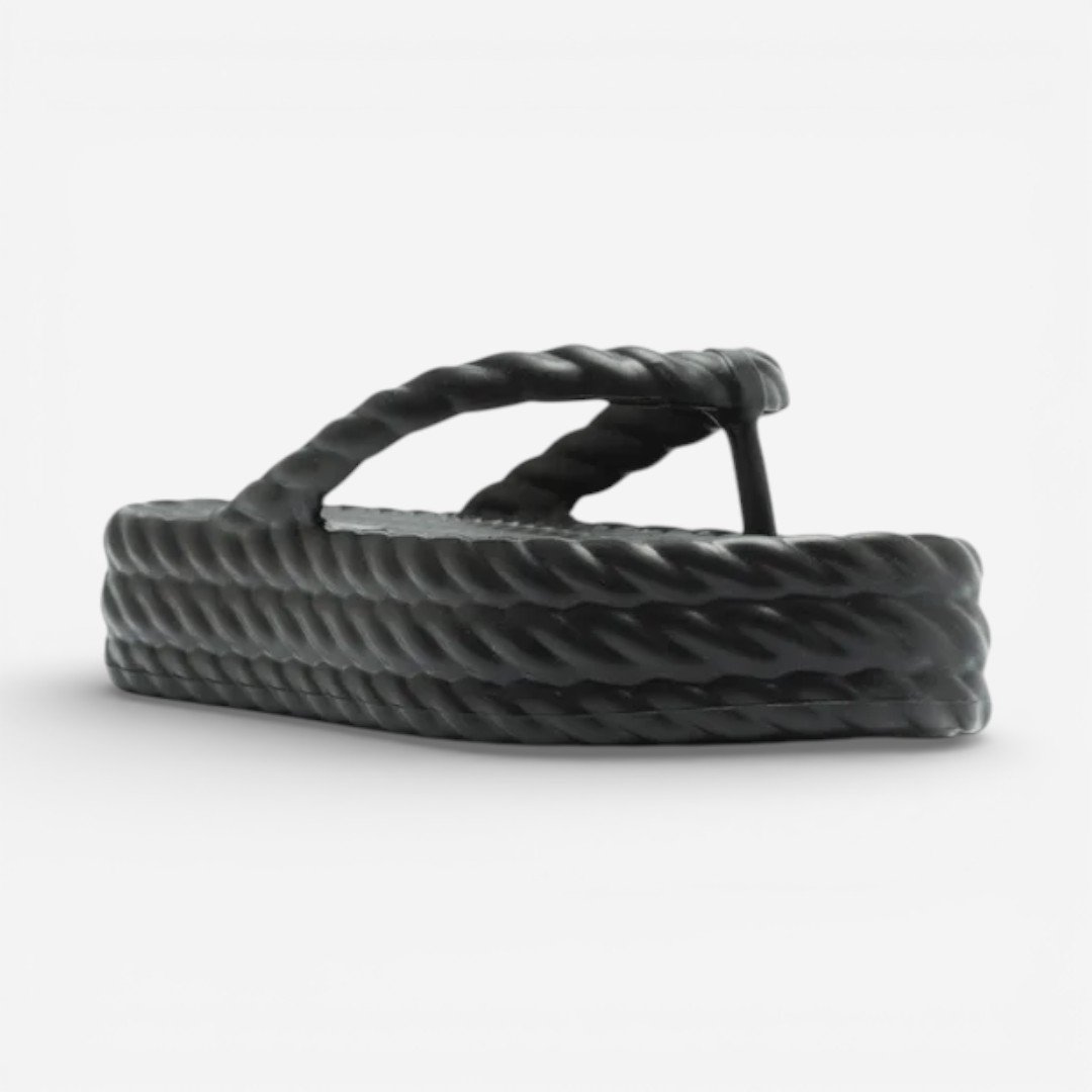 Tamanco Brizza Flatform Marrocos Mid Preto Preto 3