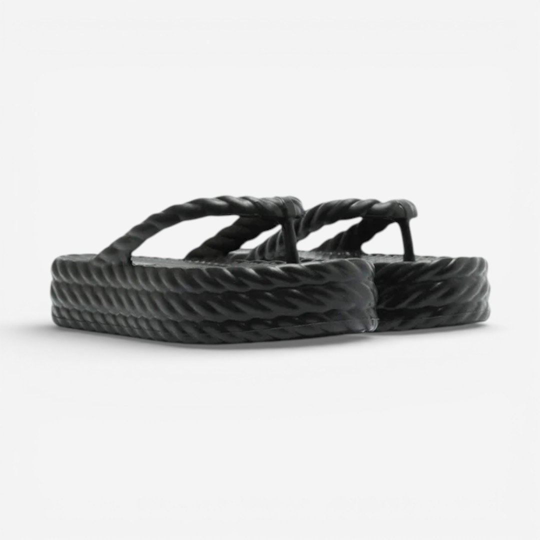 Tamanco Brizza Flatform Marrocos Mid Preto Preto 4