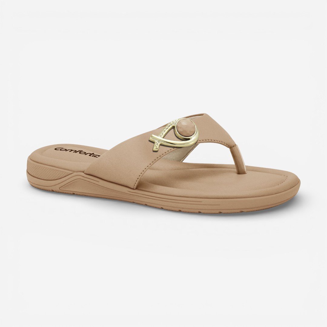 Tamanco de Dedo Comfortflex Bege Bege 2