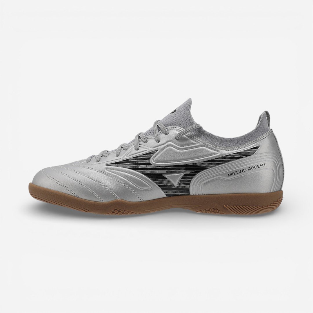 Chuteira Futsal Mizuno Regent IN Júnior Prata