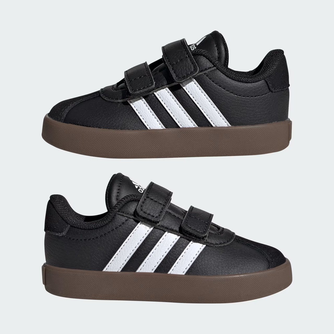 Tênis Adidas VL Court 3.0 Skateboarding Infantil Preto Preto 7