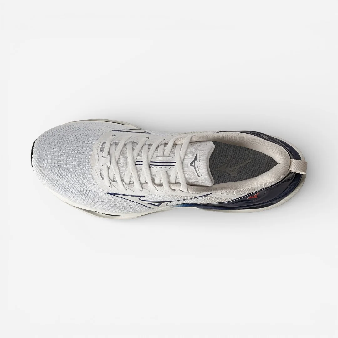 Tênis De Corrida Masculino Mizuno Wave Stratos 3 Branco Branco 5