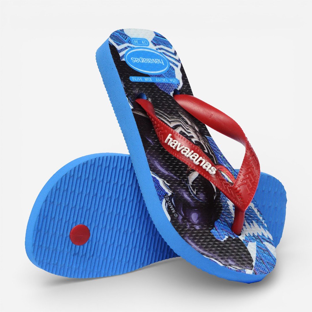 Chinelo Havaianas Infantil Top Marvel II Homem Aranha Vermelho 4