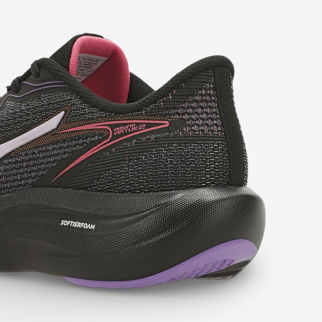 Tênis De Corrida Mizuno Virtue 2 Feminino Preto Preto 8