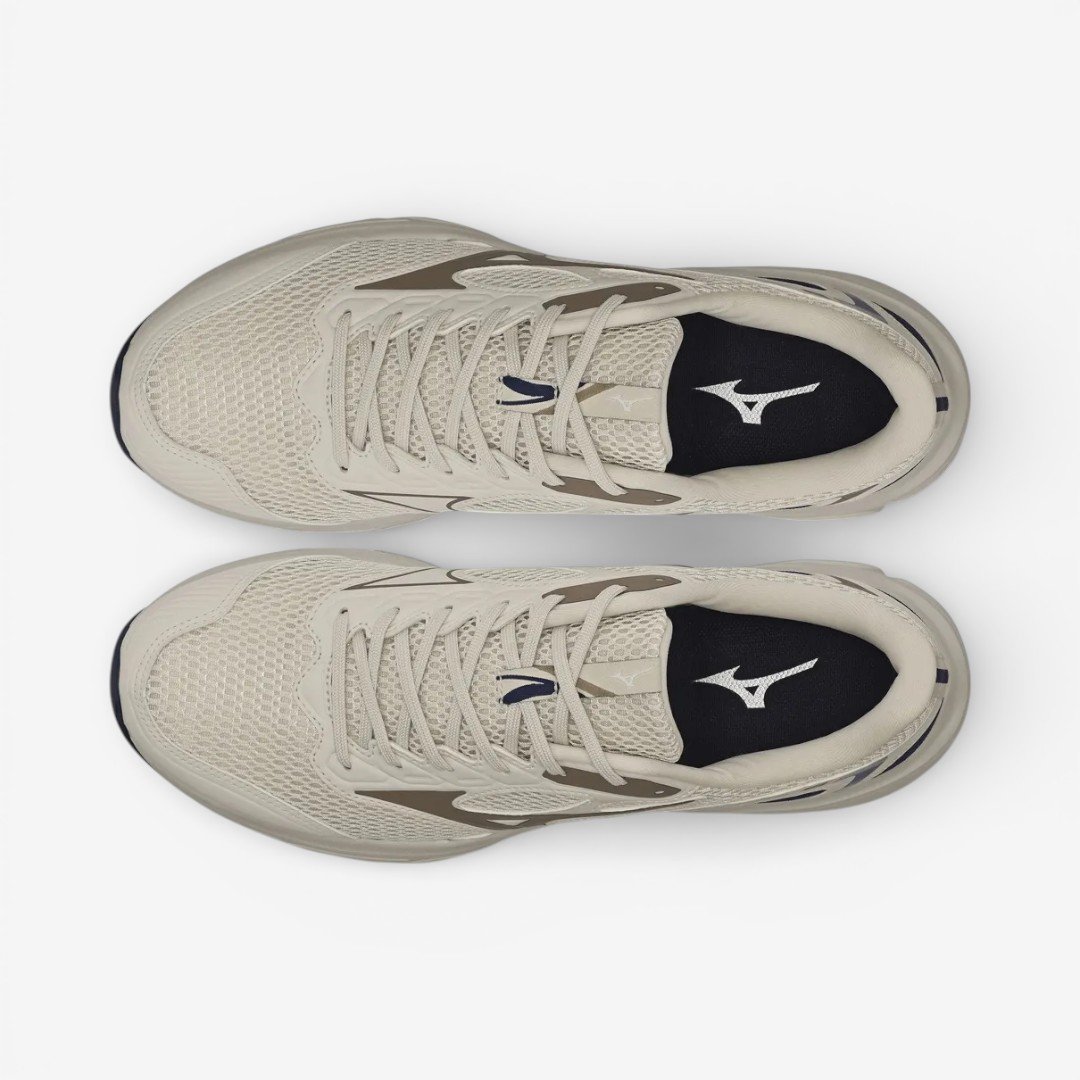Tênis de Corrida Mizuno Hawk 6 Bege Bege 5