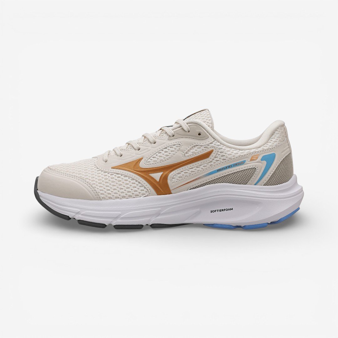 Tênis de Corrida Feminino Mizuno Hawk 6 Bege