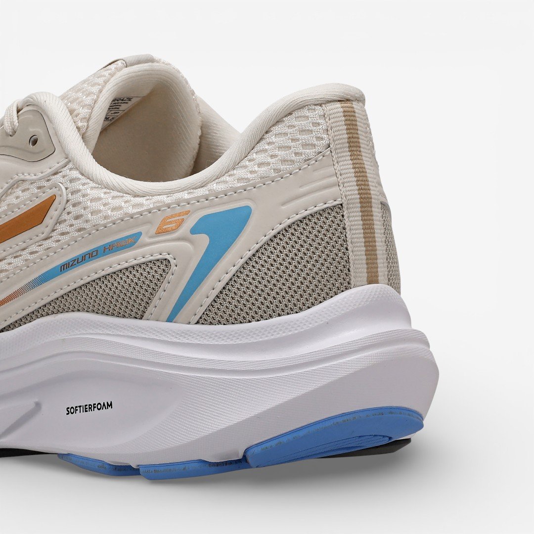 Tênis de Corrida Feminino Mizuno Hawk 6 Bege Bege 8