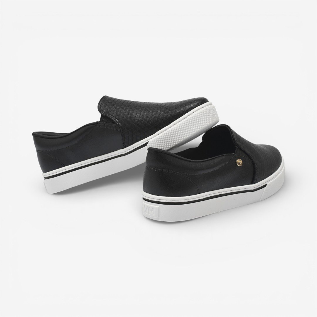 Tênis Via Marte Slip On Casual Preto Preto 3