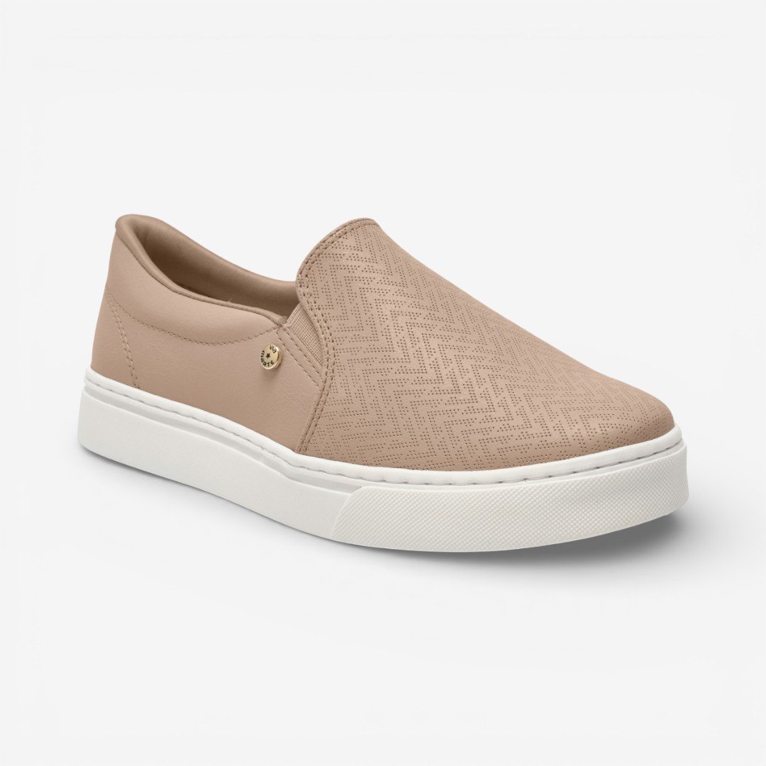 Tênis Via Marte Slip On Casual Nude Bege 2