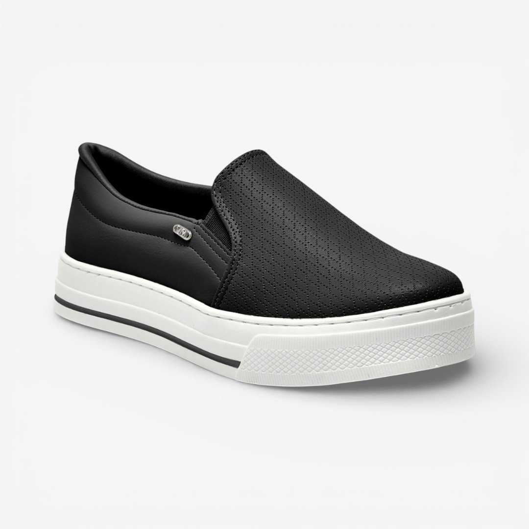 Tênis Via Marte Slip On Casual Preto Preto 2