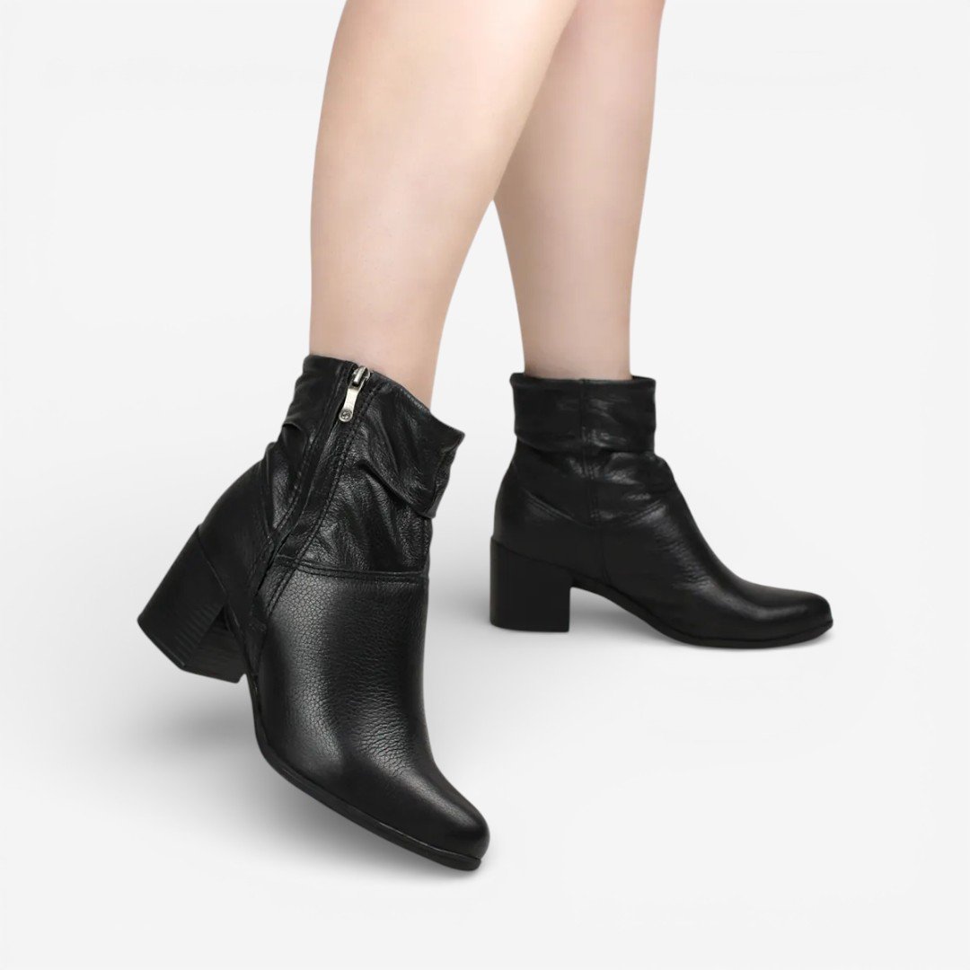 Bota Bottero Cano Curto Em Couro Preto Preto 2