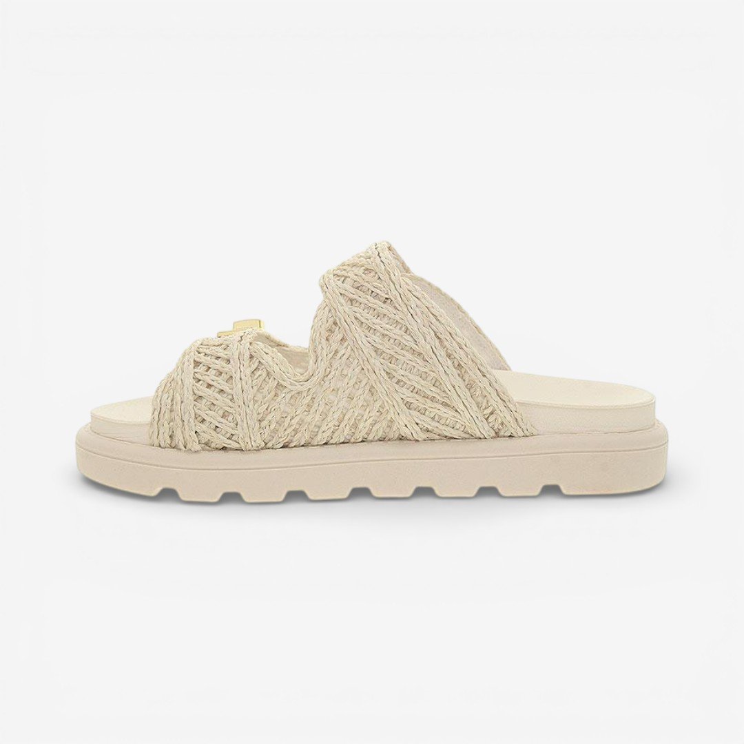 Chinelo Papete Vizzano Feminino Tressê Off White Branco 2