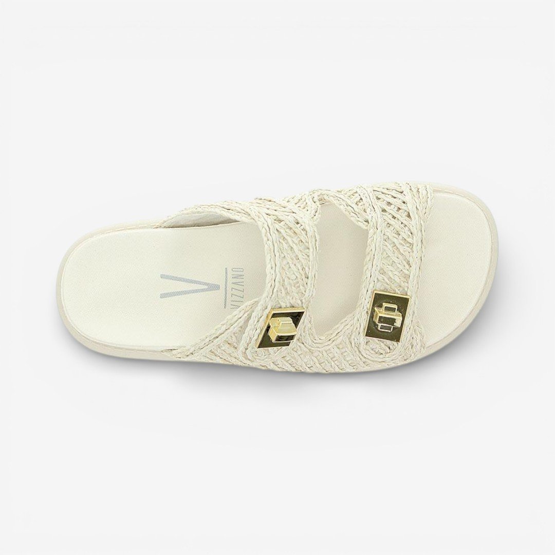 Chinelo Papete Vizzano Feminino Tressê Off White Branco 3
