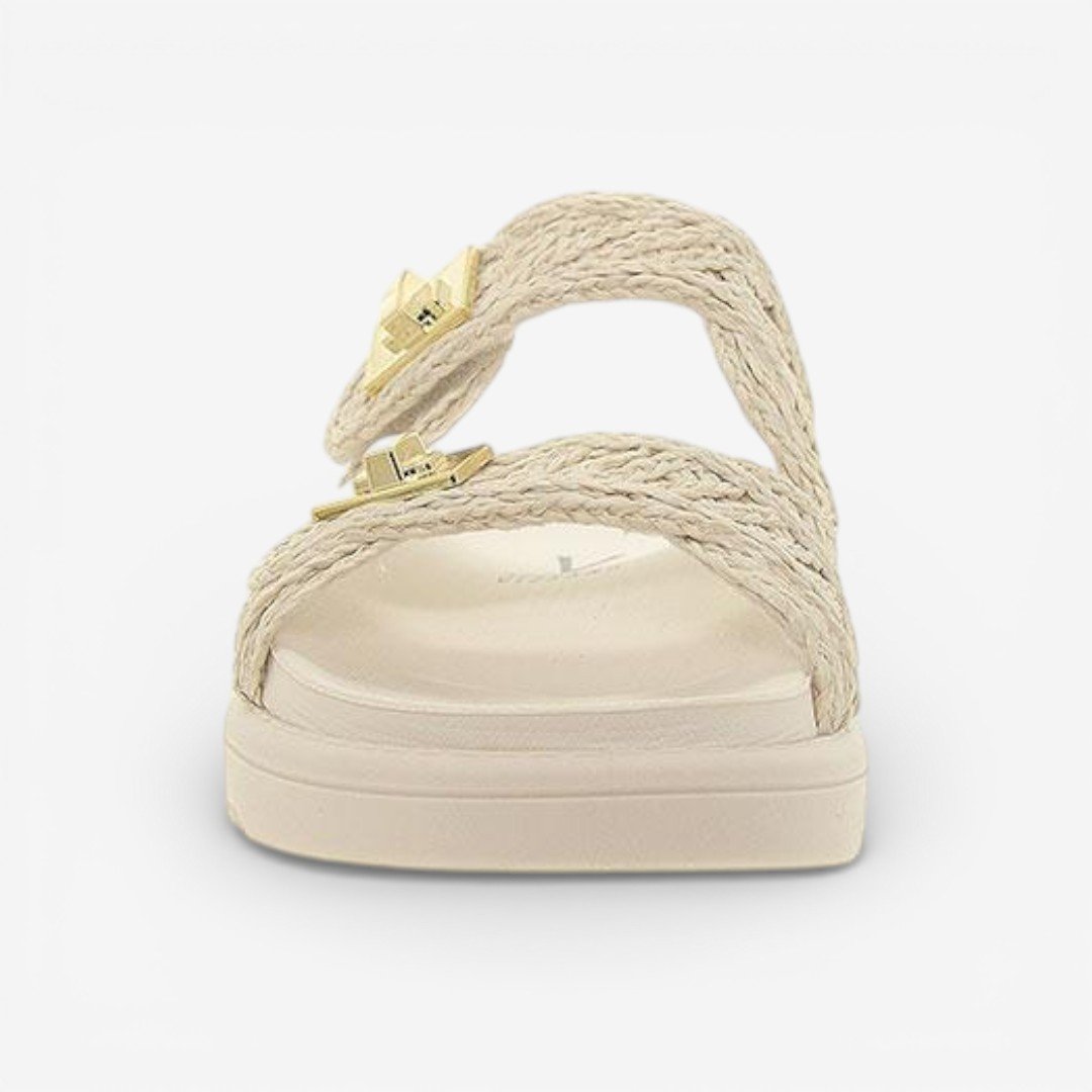 Chinelo Papete Vizzano Feminino Tressê Off White Branco 5