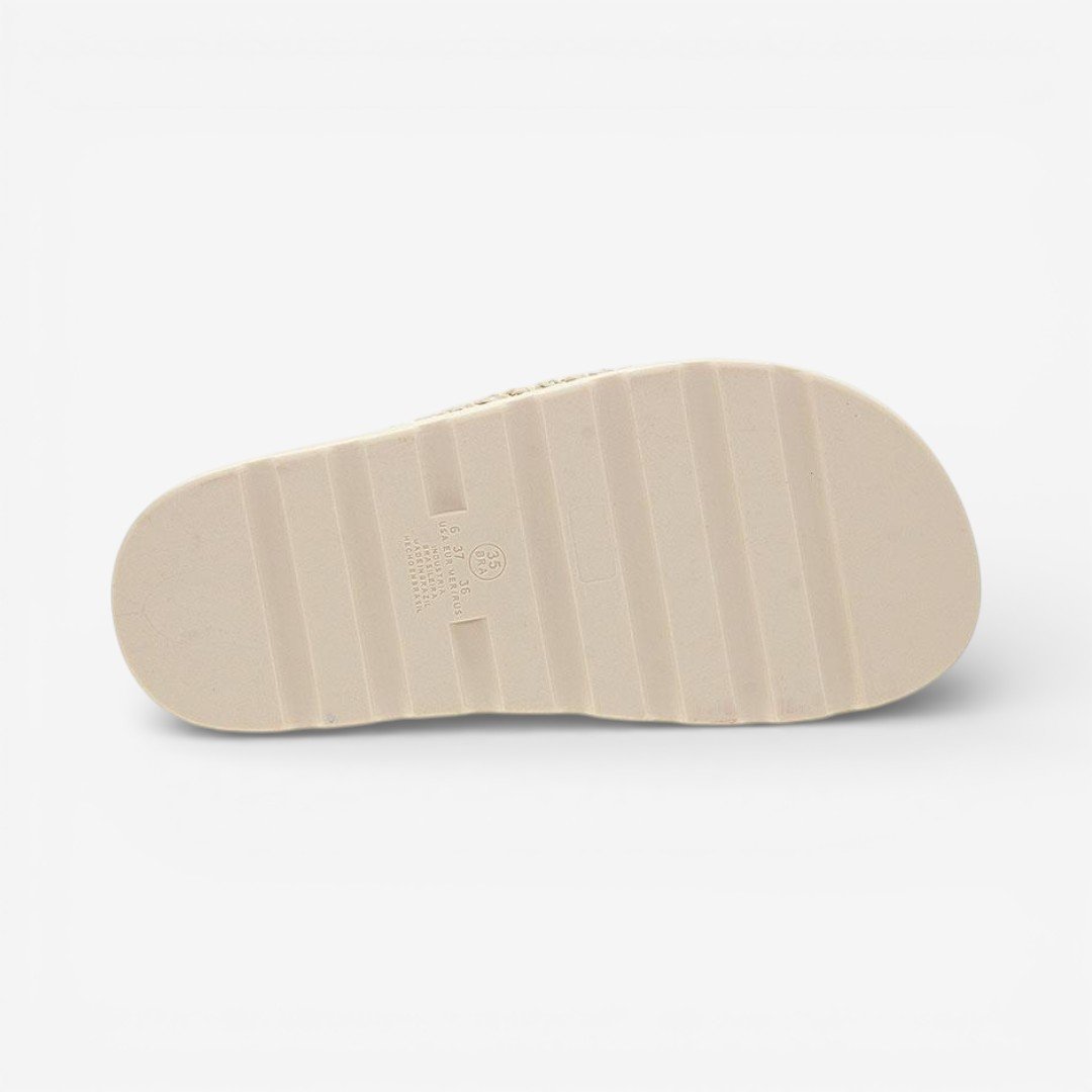 Chinelo Papete Vizzano Feminino Tressê Off White Branco 4