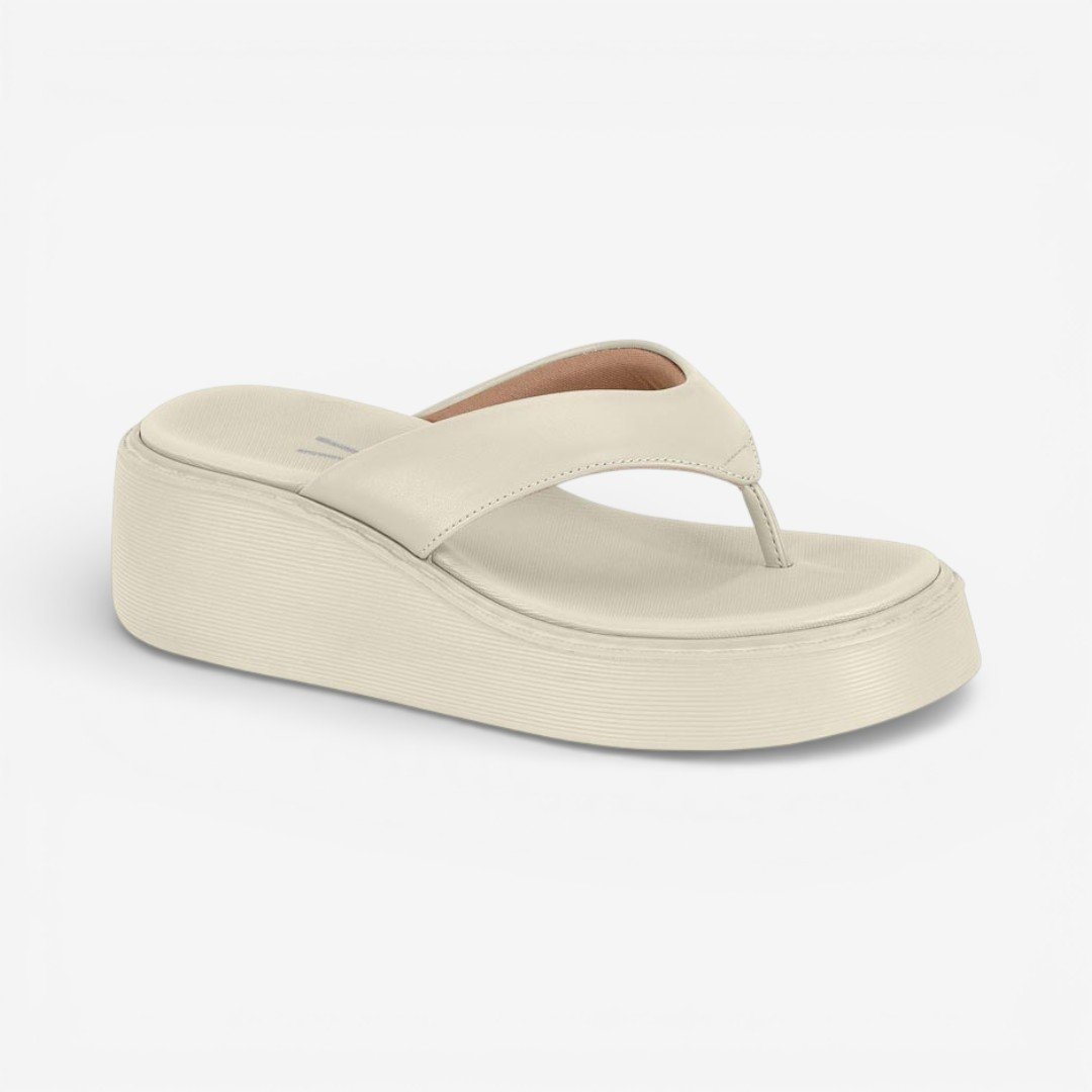 Tamanco Plataforma Vizzano de Dedo Off White