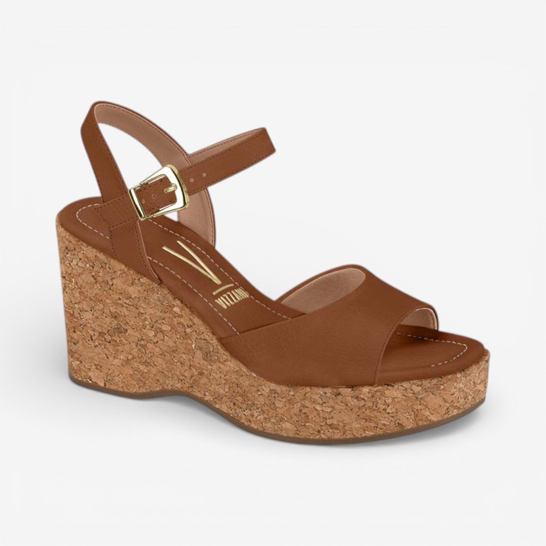 Sandália Vizzano Anabela Caramelo