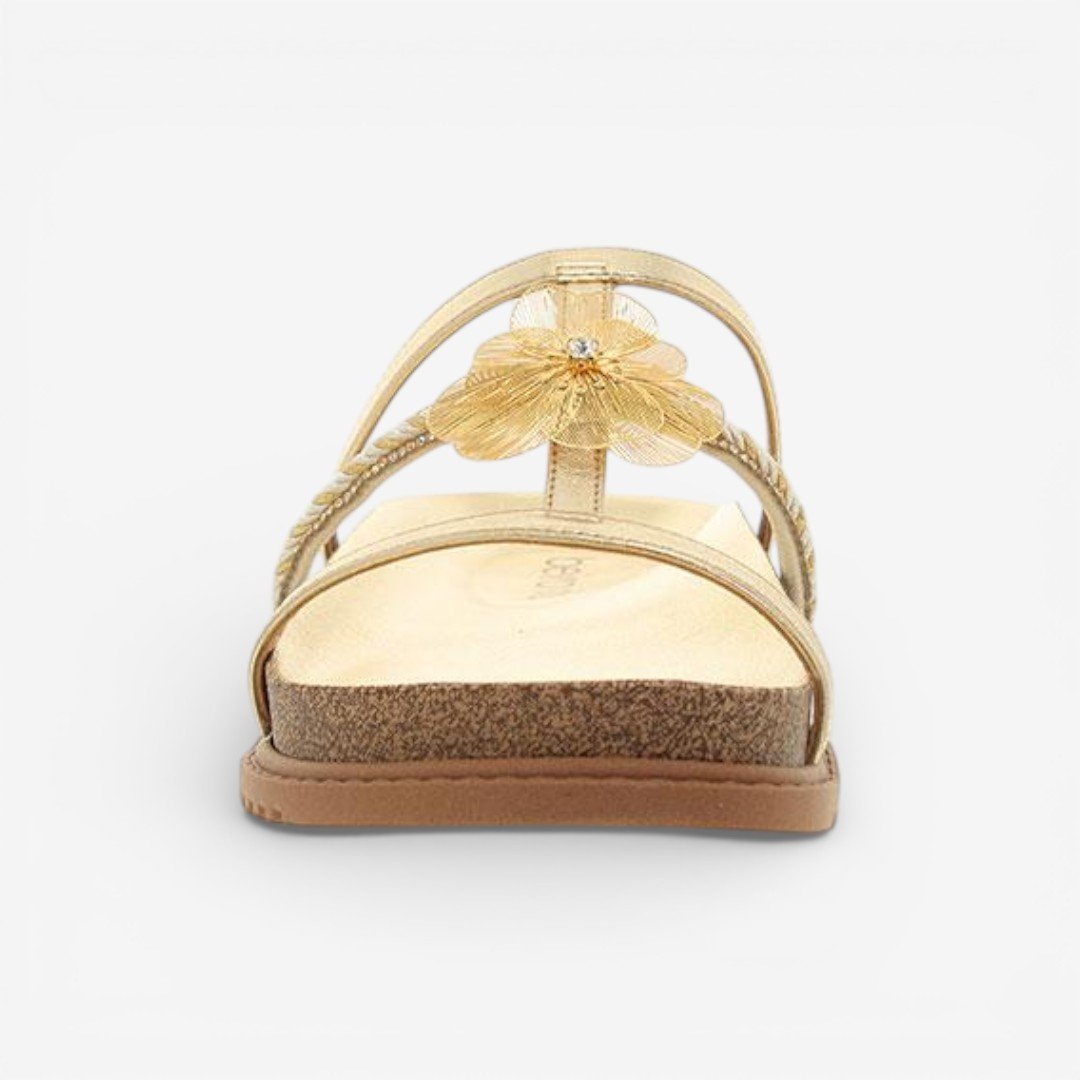 Tamanco Papete Beira Rio Metalizado Dourado Dourado 3