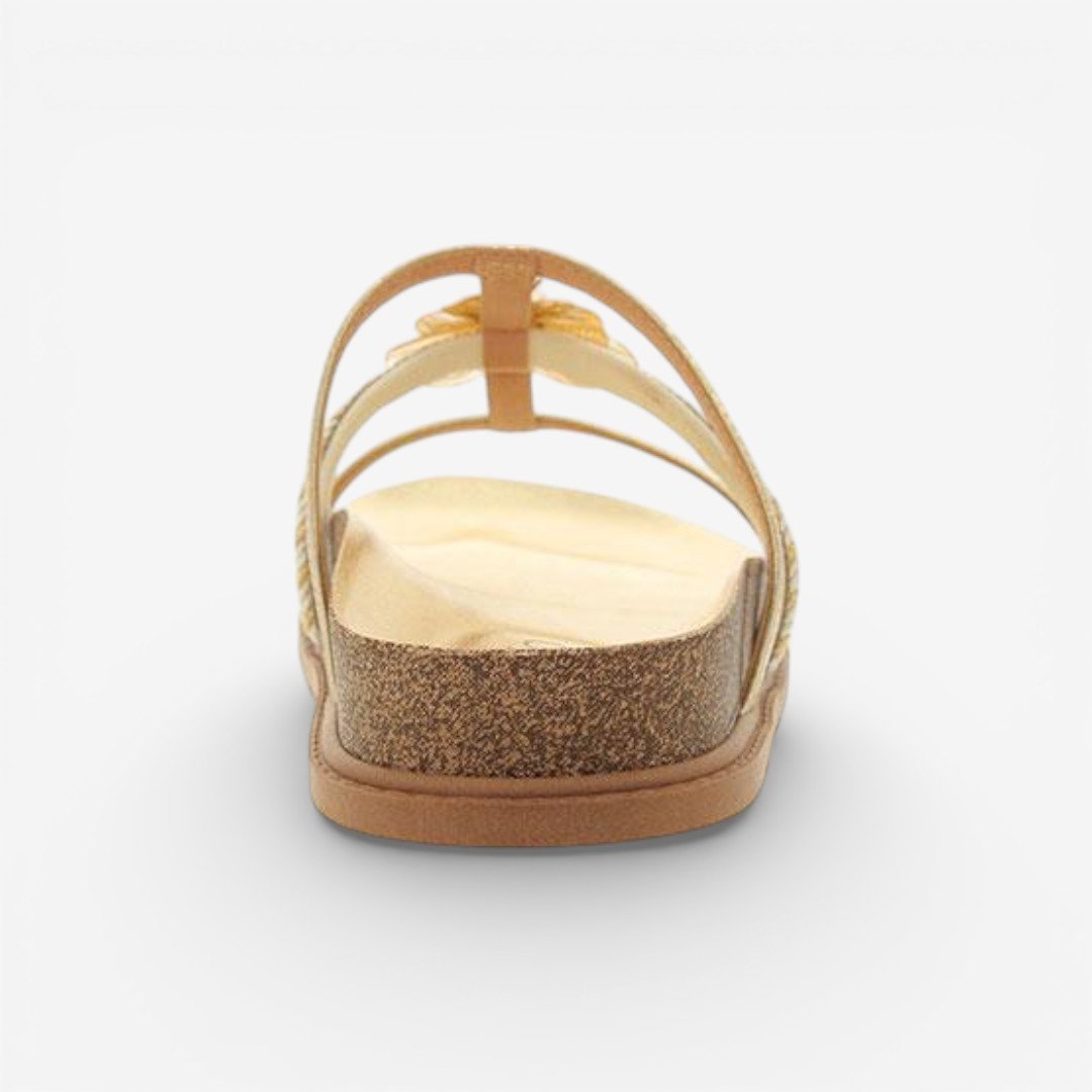 Tamanco Papete Beira Rio Metalizado Dourado Dourado 5