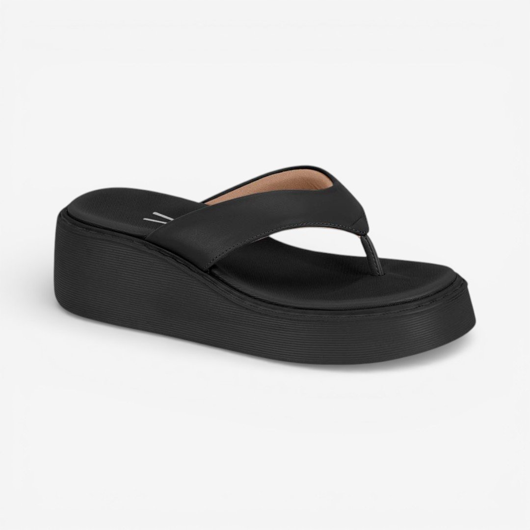 Tamanco Plataforma Vizzano de Dedo Preto