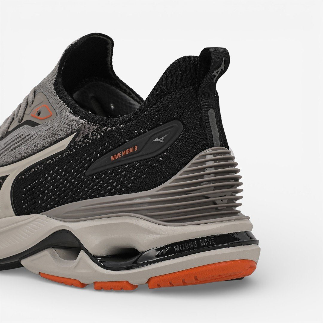 Tênis De Corrida Masculino Mizuno Wave Mirai 8 Cinza Cinza 8