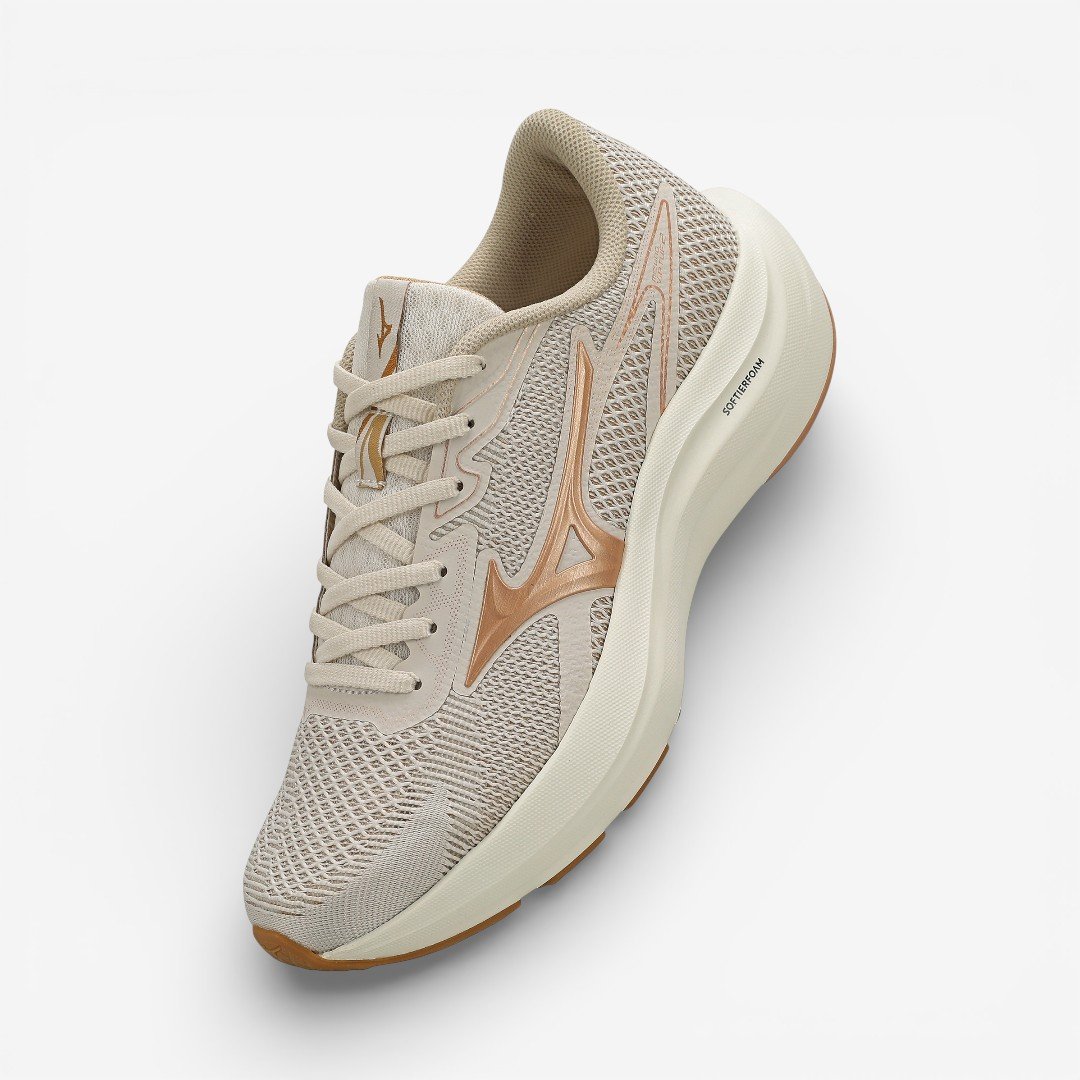 Tênis De Corrida Mizuno Virtue 2 Feminino Bege Bege 2