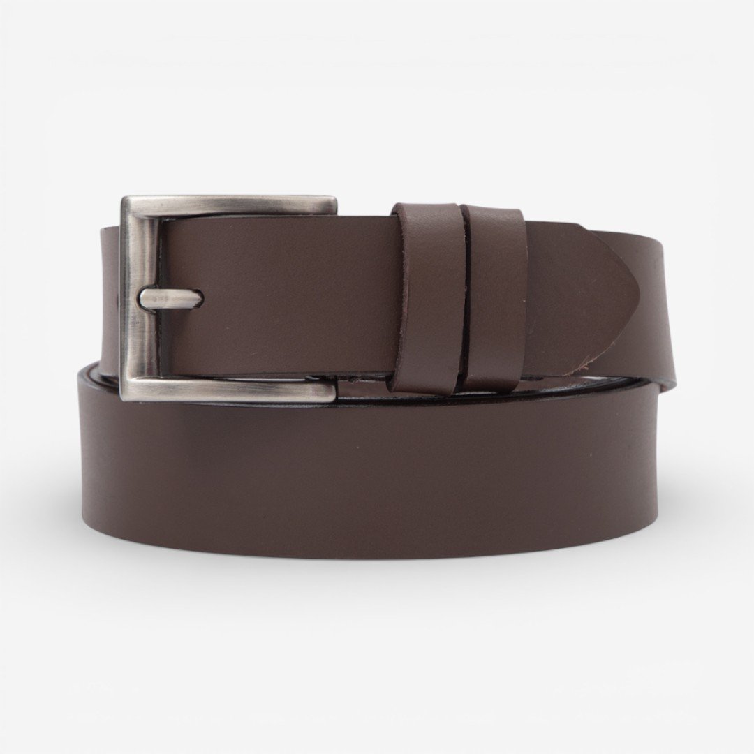 Cinto Masculino Em Couro Marrom