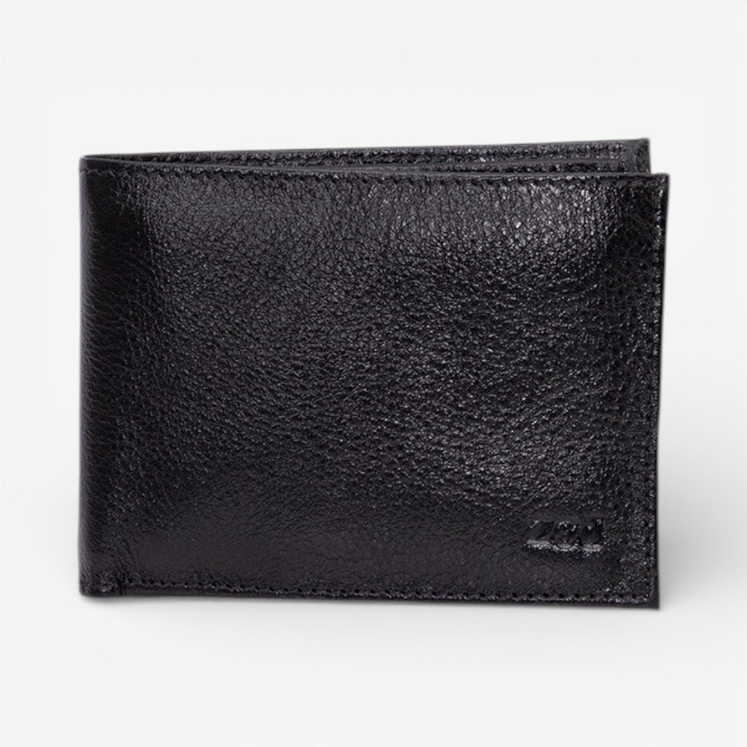 Carteira Masculina Em Couro Preto