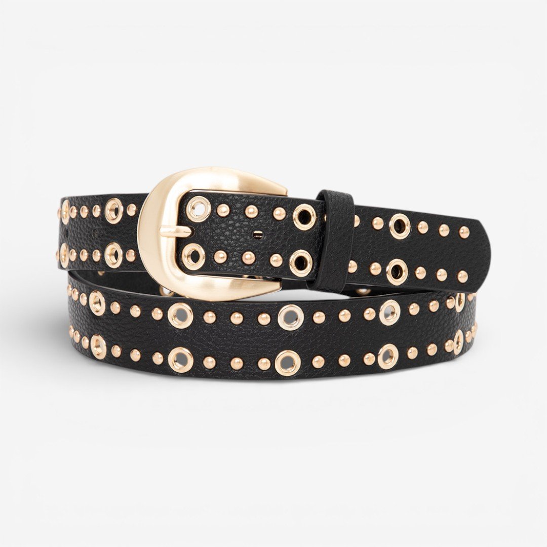 Cinto Feminino De Ilhós Preto