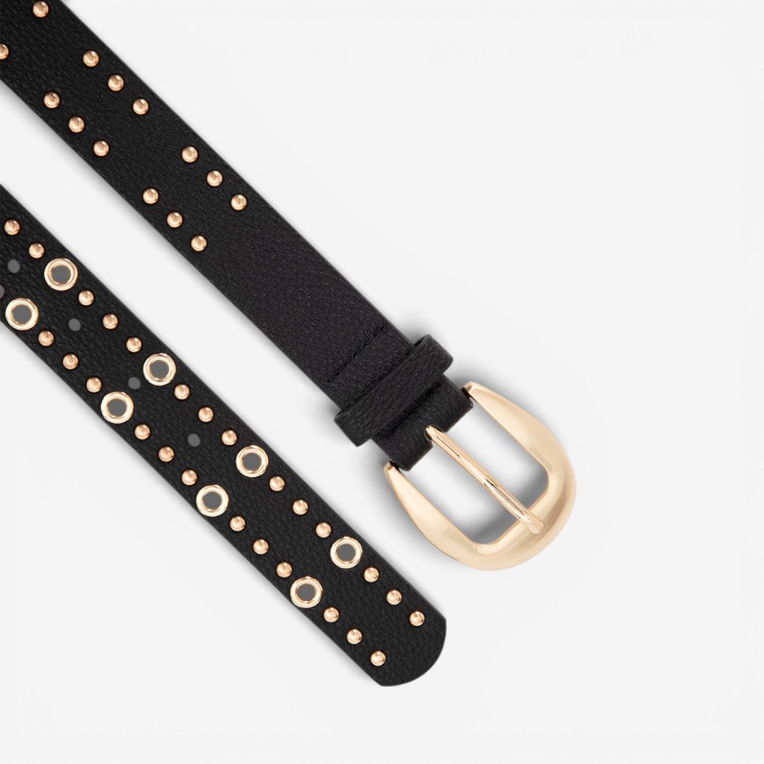 Cinto Feminino De Ilhós Preto Preto 2