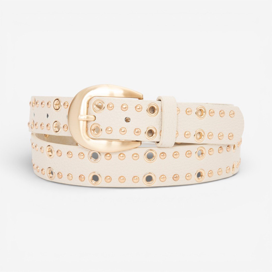 Cinto Feminino De Ilhós Off White Branco 2