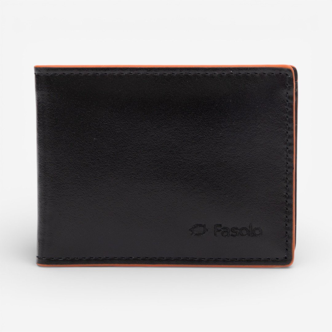 Carteira Masculina Em Couro Preto