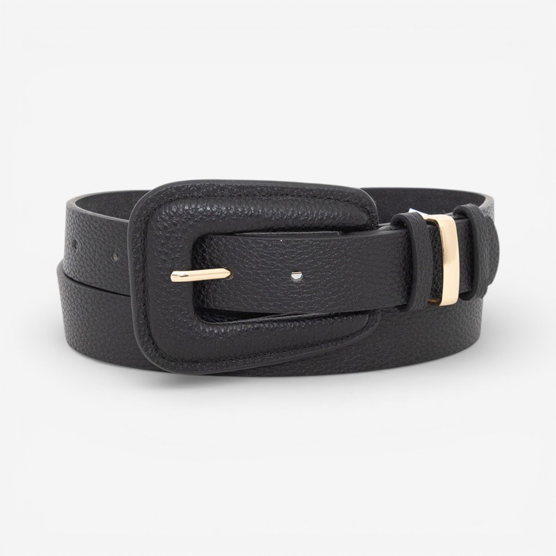 Cinto Feminino Fivela Encapada Preto Preto 1