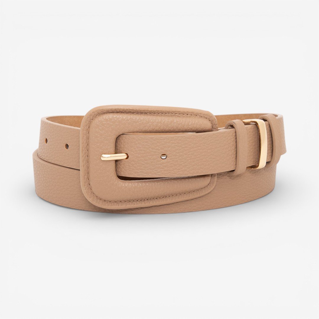 Cinto Feminino Fivela Encapada Cáqui