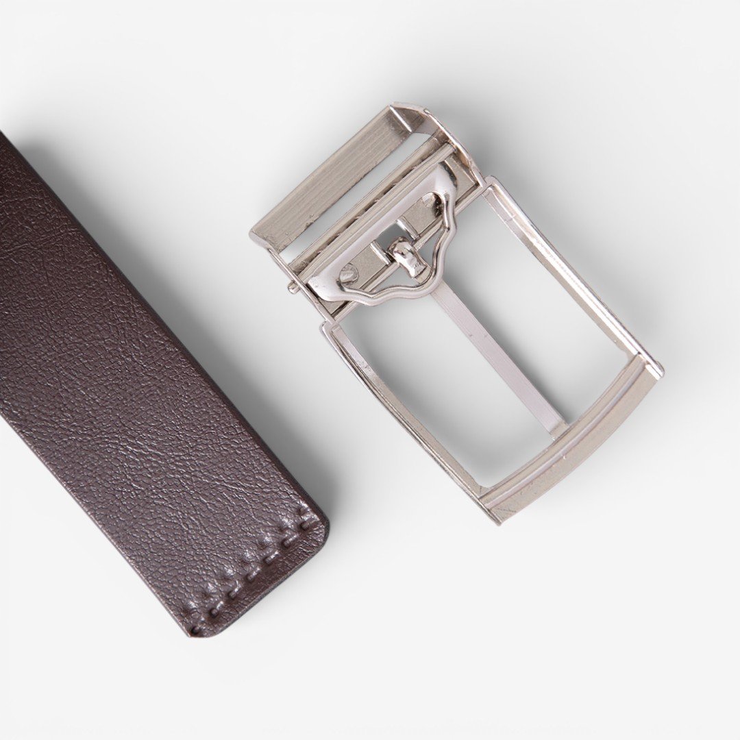 Cinto Masculino Dupla Face Fivela Giratória Preto 2