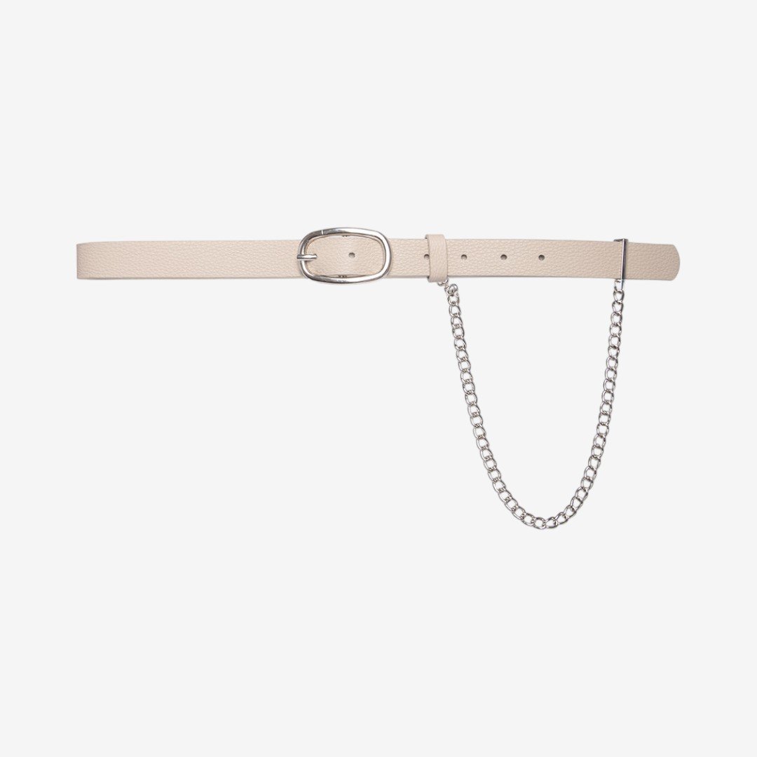 Cinto Feminino Com Corrente Bege