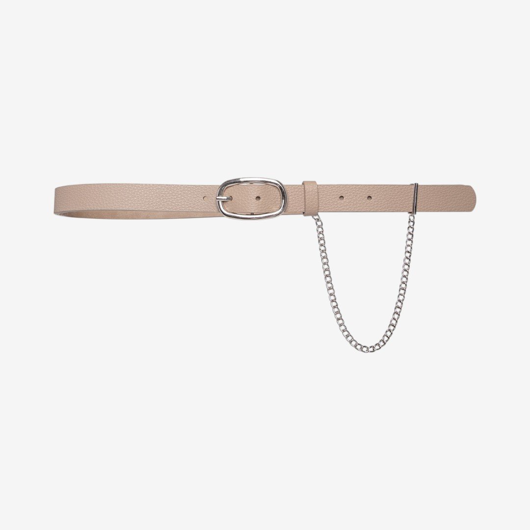Cinto Feminino Com Corrente Nude