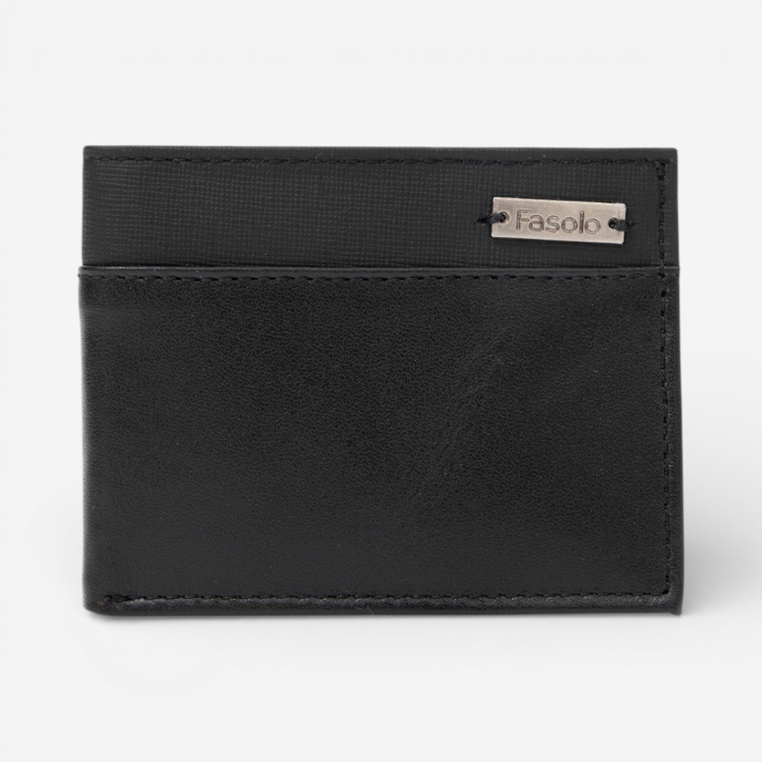 Carteira Masculina Em Couro Preto