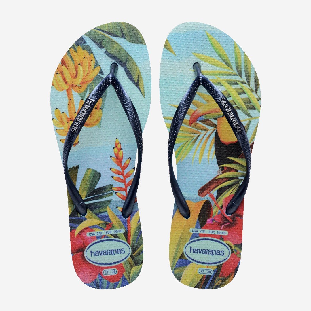 Chinelo Havaianas Slim Tropical Azul