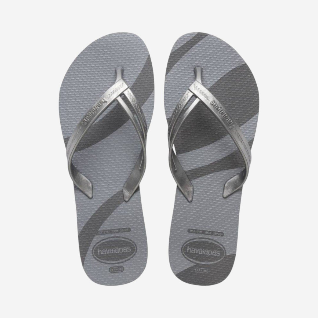 Chinelo Havaianas Elegance Print Cinza