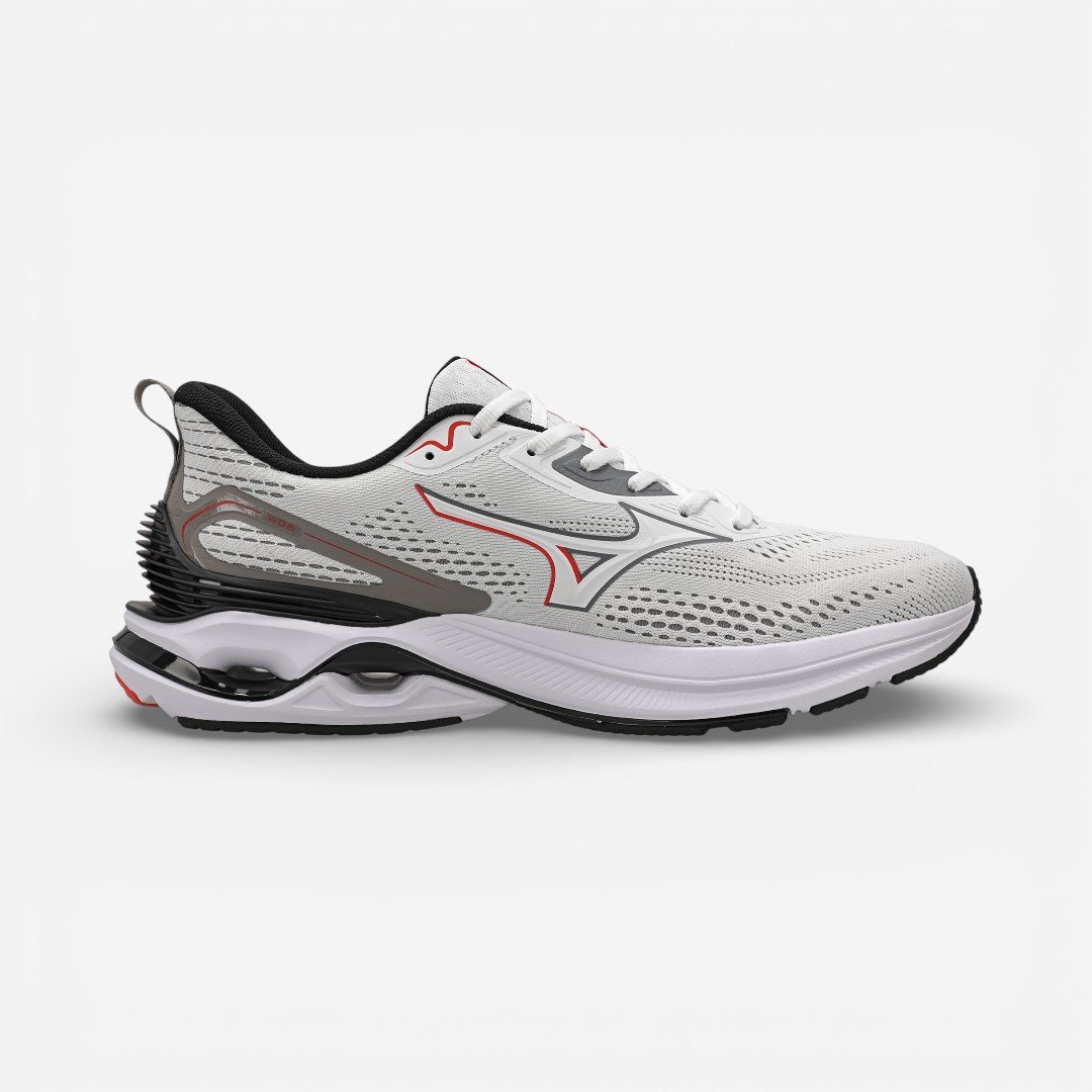 Tênis De Corrida Mizuno Wave Dynasty 8 Masculino Branco Branco 4