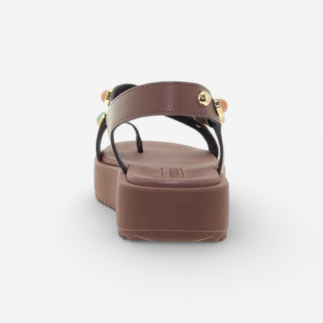 Sandália Flat Moleca Boho Marrom Marrom 5