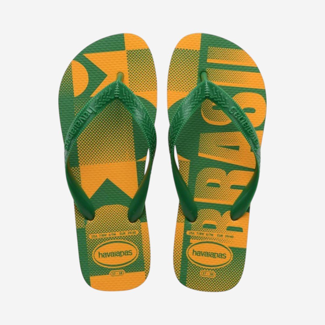 Chinelo Havaianas Vai Brasil Amarelo