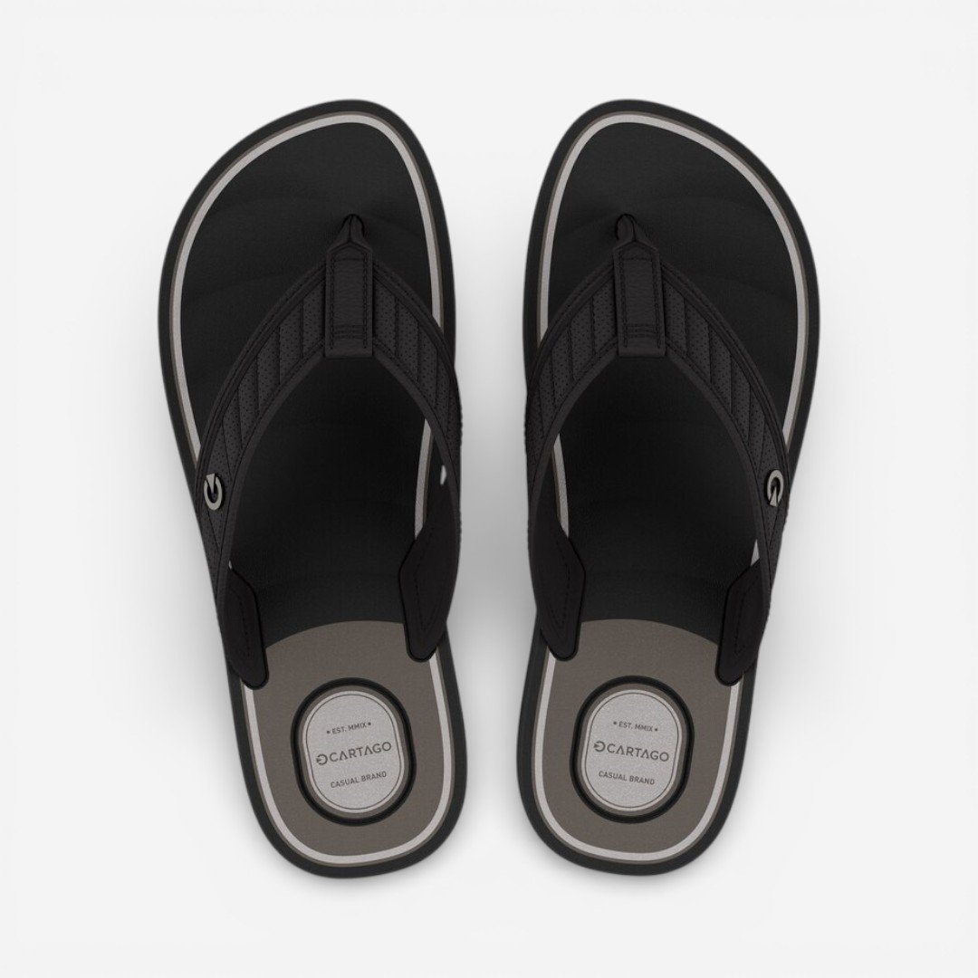 Chinelo Cartago Durban Masculino Preto Preto 3