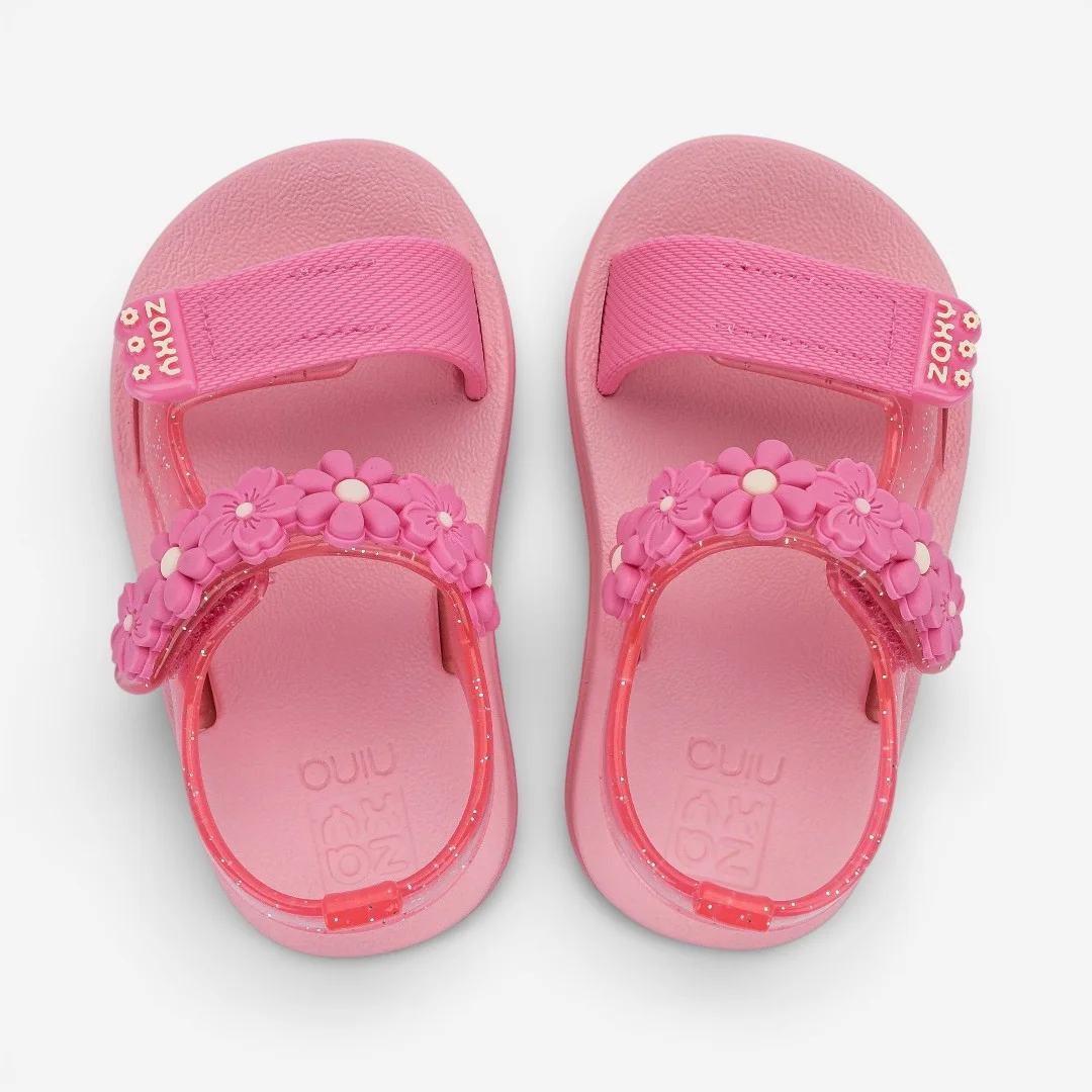 Sandália De Bebê Bloom Zaxynina Rosa Rosa 3