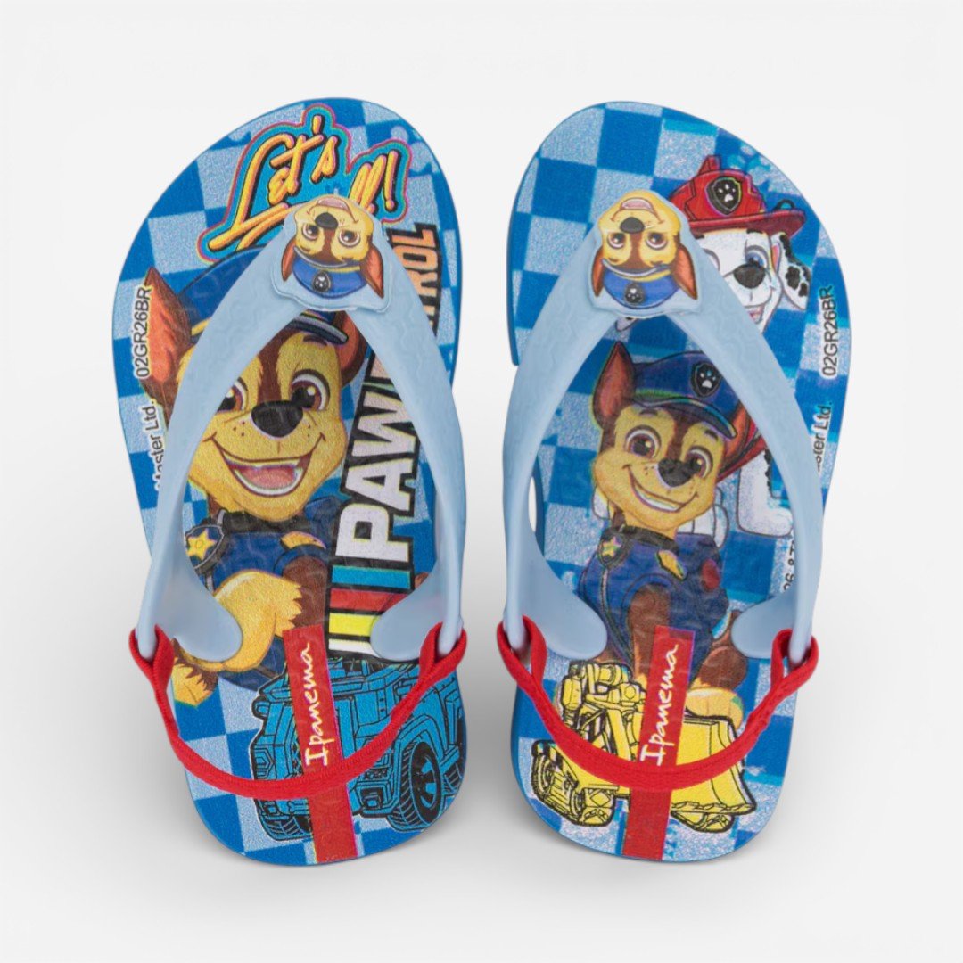 Sandália De Dedo De Bebê Patrulha Canina Friends Ipanema Chase Azul