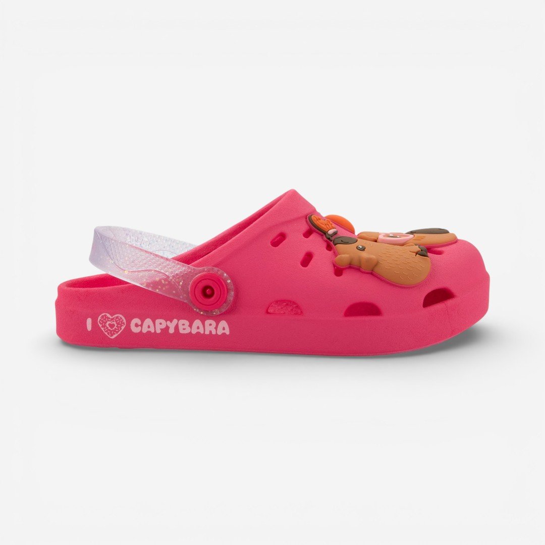 Babuche Infantil Capivara Hype Grendene Kids Rosa Rosa 4