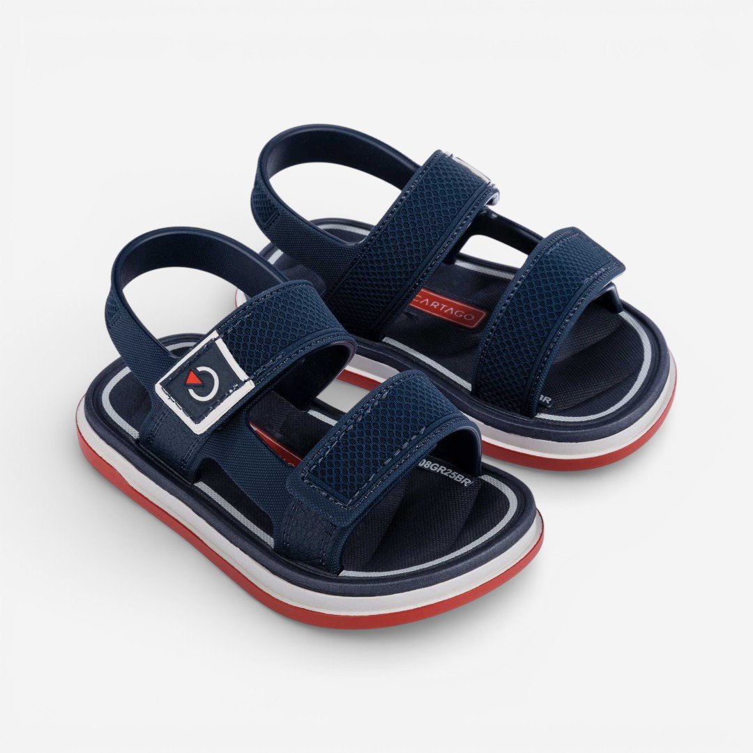 Sandália de Bebê Malaga Sport II Cartago Azul