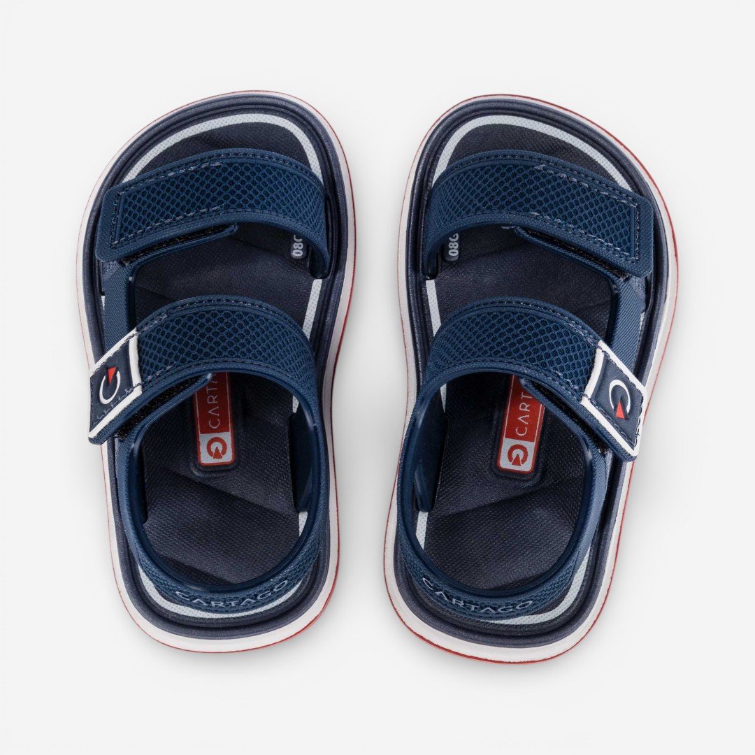 Sandália de Bebê Malaga Sport II Cartago Azul Azul Marinho 3