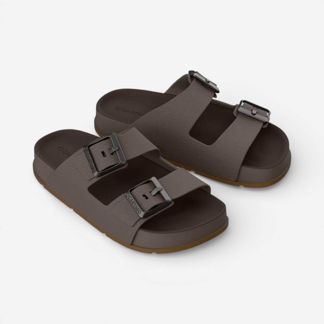 Chinelo Slide Infantil Marrom Milão Plus Cartago Marrom 3